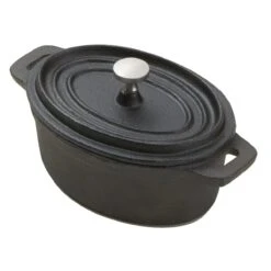 CARLISLE American Metalcraft CIPOV63 Mini 11.5 Oz Cast Iron Casserole W/ Lid