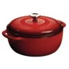Lodge® EC6D43 Red 6 Quart Cast Iron Dutch Oven With Lid -Kitchen Cooking Equip Store 6004371