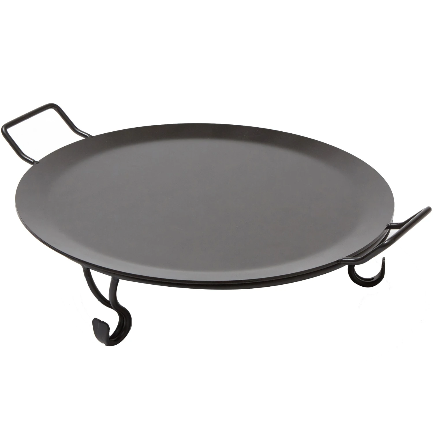 American Metalcraft GS18 18" Round Wrought Iron Griddle W/ Stand 3 American Metalcraft GS18 18" Round Wrought Iron Griddle W/ Stand