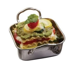 American Metalcraft MRPS45 S/S 14 Oz. Square Mini Roasting Pan