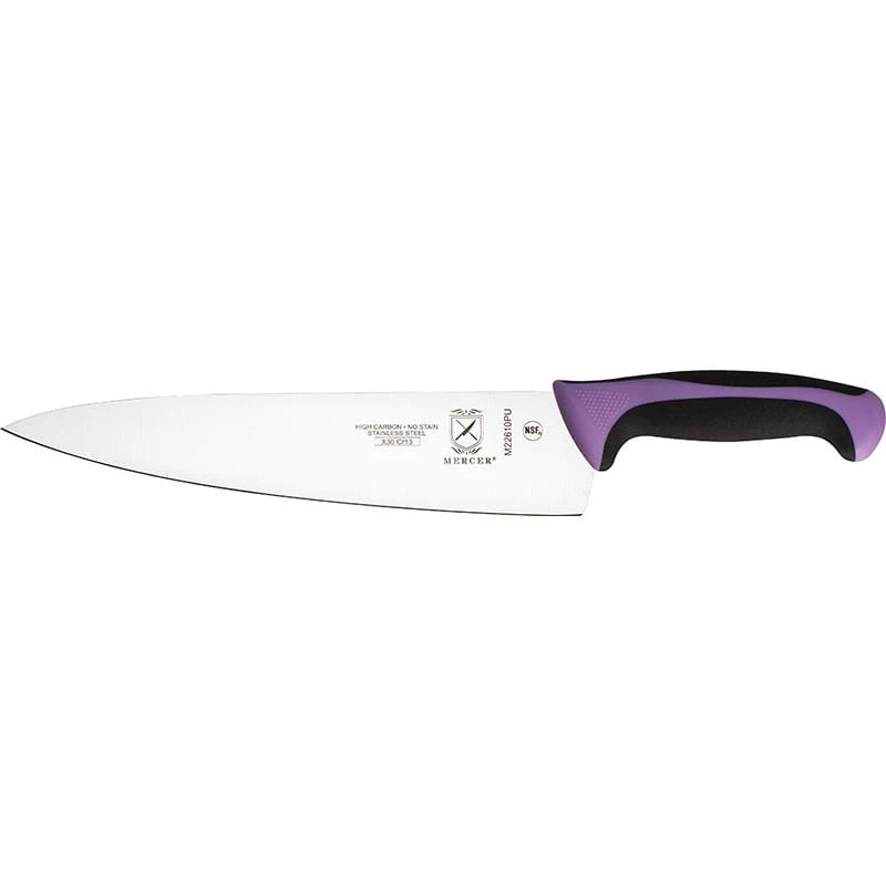 Mercer Culinary M22610PU Millennia 10" Purple Chef's Knife 3 Mercer Culinary M22610PU Millennia 10" Purple Chef's Knife