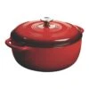 Lodge® EC7D43 Red 7.5 Quart Cast Iron Dutch Oven With Lid -Kitchen Cooking Equip Store 6039682