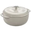 Lodge Manufacturing EC6D13 Oyster White 6 Quart Dutch Oven -Kitchen Cooking Equip Store 6079358