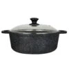 Folio 6976QU003 Black Granite 5-3/4 Quart Pot With Glass Lid -Kitchen Cooking Equip Store 6082020