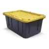 Centrex 17GFLATBKY Tough Box Black 17 Gallon Tote With Yellow Lid 2 Centrex 17GFLATBKY Tough Box Black 17 Gallon Tote With Yellow Lid -Kitchen Cooking Equip Store 6089042