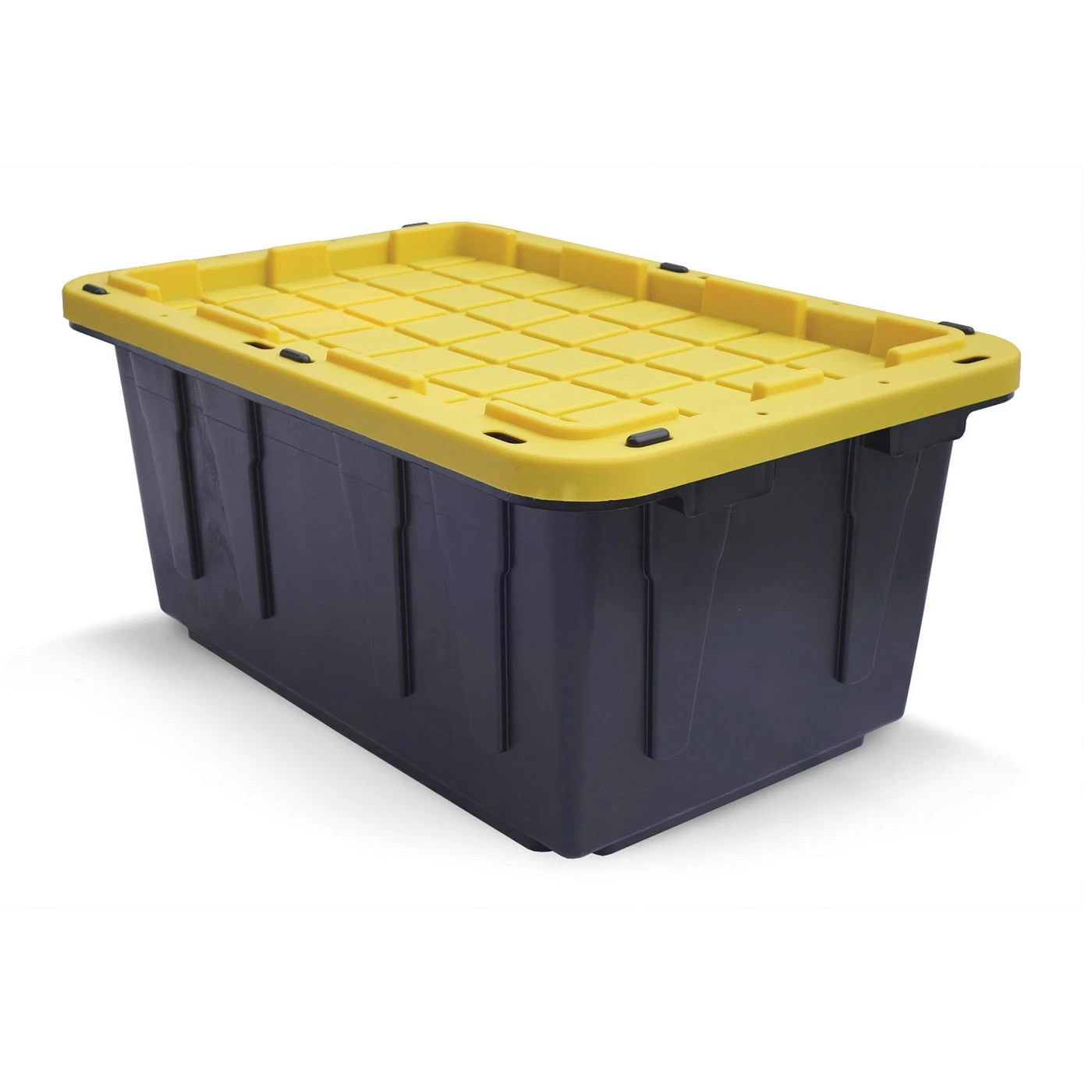 Centrex 17GFLATBKY Tough Box Black 17 Gallon Tote With Yellow Lid 3 Centrex 17GFLATBKY Tough Box Black 17 Gallon Tote With Yellow Lid
