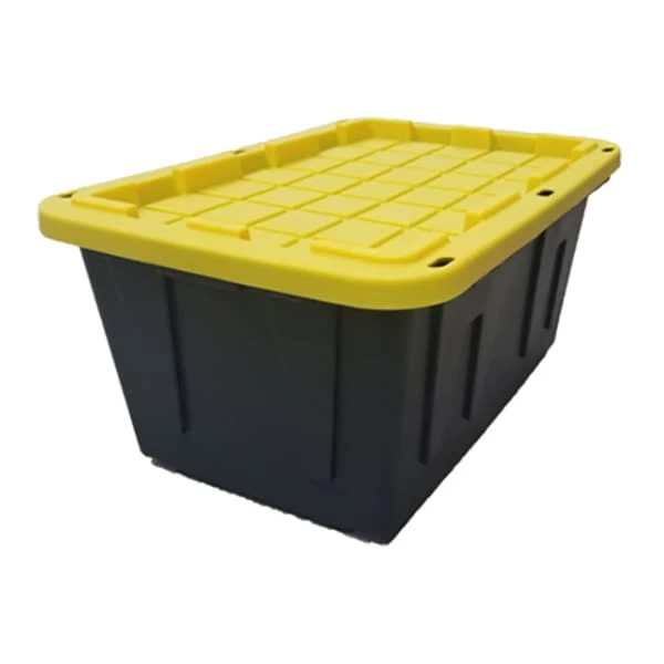Centrex 27GBLKYW Tough Box Black 27 Gallon Tote With Yellow Lid 3 Centrex 27GBLKYW Tough Box Black 27 Gallon Tote With Yellow Lid