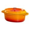 G.E.T. CA-009-O/BK Black/Orange Oval 3.75 Qt. Dutch Oven W/ Cover Set -Kitchen Cooking Equip Store 6094072