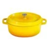 G.E.T. CA-009-Y/BK Yellow/Black Oval 3.75 Qt. Dutch Oven W/ Cover Set -Kitchen Cooking Equip Store 6094078