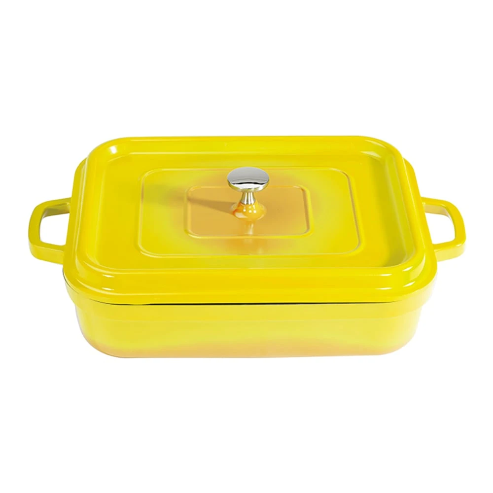 G.E.T. CA-010-Y/BK Yellow/Black 5 Qt. Rect. Roasting Pan W/ Cover Set 3 G.E.T. CA-010-Y/BK Yellow/Black 5 Qt. Rect. Roasting Pan W/ Cover Set