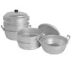 Thunder Group ALST012 4-Pc. 21" X 25.5" Steamer Set With 3/8" Holes -Kitchen Cooking Equip Store 6094087