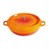 G.E.T. CA-005-O/BK Orange/Black Heiss 3 Quart Braiser Pan W/ Cover Set -Kitchen Cooking Equip Store 6094150