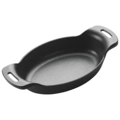 Winco CASM-7O Matte Black Cast Iron Mini Casserole Dish