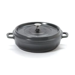 G.E.T. CA-005-GR/BK Heiss Gray/Black 3 Quart Braiser Pan With Lid