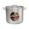 Winco SST-8 S/S 8 Quart Induction Stock Pot With Cover -Kitchen Cooking Equip Store 6100937