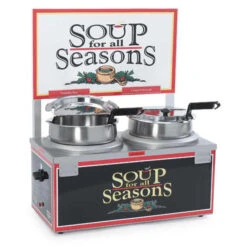 NEMCO 6510A-2D7P Countertop 7-Qt Double Well Soup Warmer W/ Thermostat